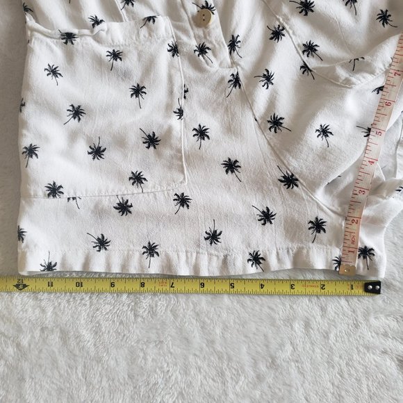 ILLA  ILLA  Front Button Coconut Print Spaghetti Strap White Romper SZ S - Picture 15 of 16